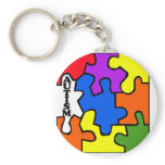 Autism Puzzle Key Chain