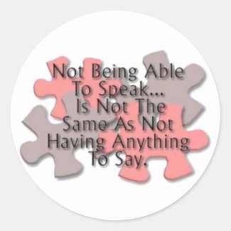 Autism Puzzle: Not Speaking Round Sticker