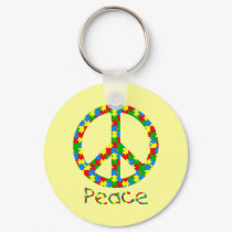 Autism Puzzle Peace Symbol keychains by naturetees Autism Puzzle Peace Symbol keychains