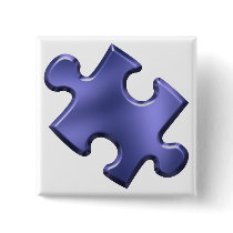 Autism Puzzle Piece Blue Pin