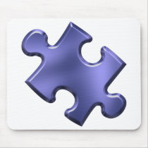 Autism Puzzle Piece Blue Mousepad