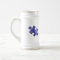 Autism Puzzle Piece Blue Mugs