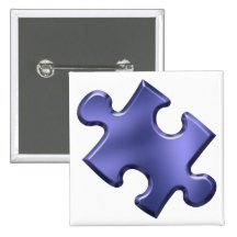 Autism Puzzle Piece Blue Pin