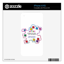 Autism Puzzle Piece Decal For iPhone 4