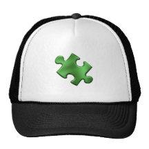 Autism Puzzle Piece Green Hats