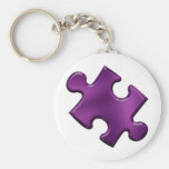 Autism Puzzle Piece Purple Key Chain