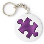 Autism Puzzle Piece Purple Key Chain