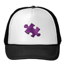 Autism Puzzle Piece Purple Trucker Hats