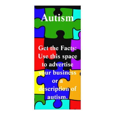 autism puzzle piece rack card, template by DesignsbyLisa