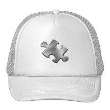 Autism Puzzle Piece Silver Hat