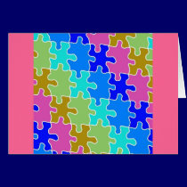 autism puzzle pieces 2 cards