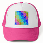 autism puzzle pieces 2 trucker hat