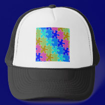 autism puzzle pieces 2 hats