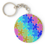 autism puzzle pieces 2 keychain