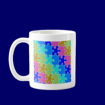 autism puzzle pieces 2 mugs