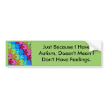 autism puzzle pieces 3 bumper sticker
