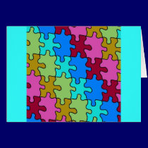 autism puzzle pieces 3 cards