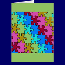 autism puzzle pieces 3 cards