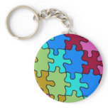 autism puzzle pieces 3 keychain