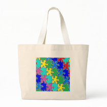 autism puzzle pieces 40 canvas bags