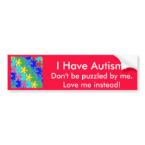 autism puzzle pieces 40 bumper stickers