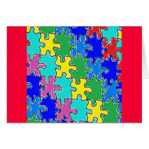 autism puzzle pieces 40 card