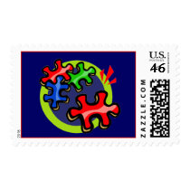 Autism Puzzle Pieces Stamps by autismshowucare Autism Puzzle Pieces Stamps