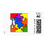 Autism Puzzle Postage Stamp