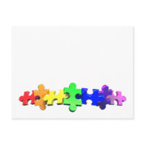 Autism Puzzle Strip postcards