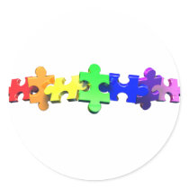 Autism Puzzle Strip Sticker