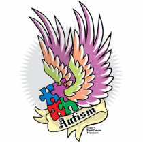 Autism Puzzle Wings Photo Cut Outs