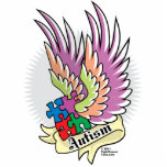 Autism Puzzle Wings Photo Cut Outs