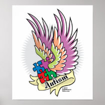Autism Puzzle Wings Print