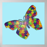 Autism Puzzlefly Poster posters