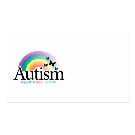 Autism Rainbow Business Card (front side)