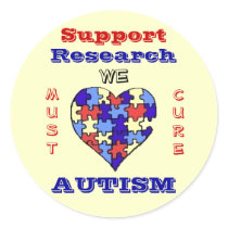 Autism Research Round Sticker by kokobaby Autism Research Round Sticker