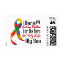 Autism Ribbon Hero in My Life My Son postage by giftsforawareness Autism Ribbon Hero in My Life My Son postage