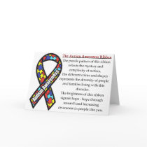 Autism Ribbon meaning Card