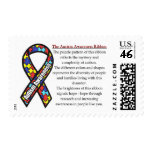 Autism Ribbon meaning Postage Stamp