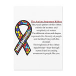 Autism Ribbon meaning Postcards