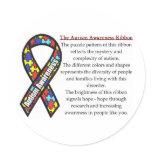 Autism Ribbon meaning Stickers