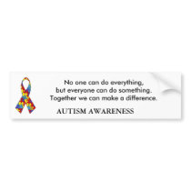 autism_ribbon, No one can do everything, but ev... bumper stickers by kcsbourq autism_ribbon, No one can do everything, but ev... bumper stickers