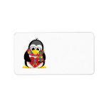 Autism Ribbon Penguin Scarf Personalized Address Labels