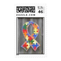 autism ribbon postage