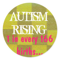 AUTISM RISING, 1 in every 166... stickers by moirabridget AUTISM RISING, 1 in every 166... stickers