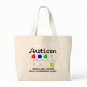 Autism, Seeing The World From A Different Angle bags by TeeZazzle Autism, Seeing The World From A Different Angle bags