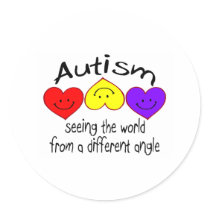 Autism, Seeing The World From A Different Angle Stickers