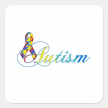 Autism Square Stickers