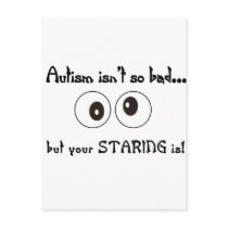 autism staring postcards
