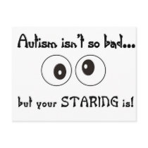 autism staring postcards